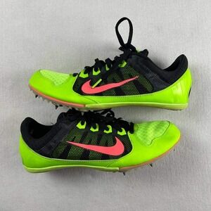 Nike Rival MD Track Spikes Neon Green Pink Running Shoes US‎ 9.5 UK 8.5 EUR 43